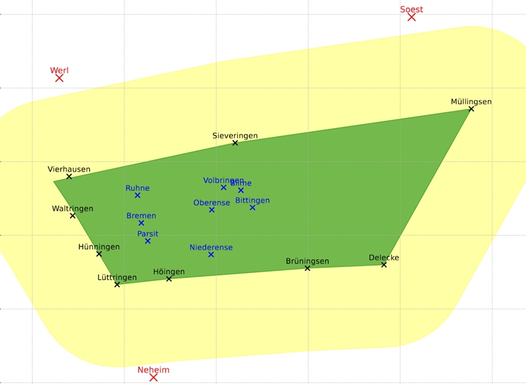 Heatmap, Visualisierung unserer Zielregion